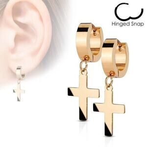 New stainless steel‎ cross earring